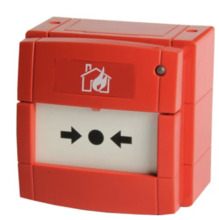 NOTIFIER NRX-WCP Pulsador manual de alarma estanco vía radio en red Mesh de Agile. Incluye 4 pilas CR123A