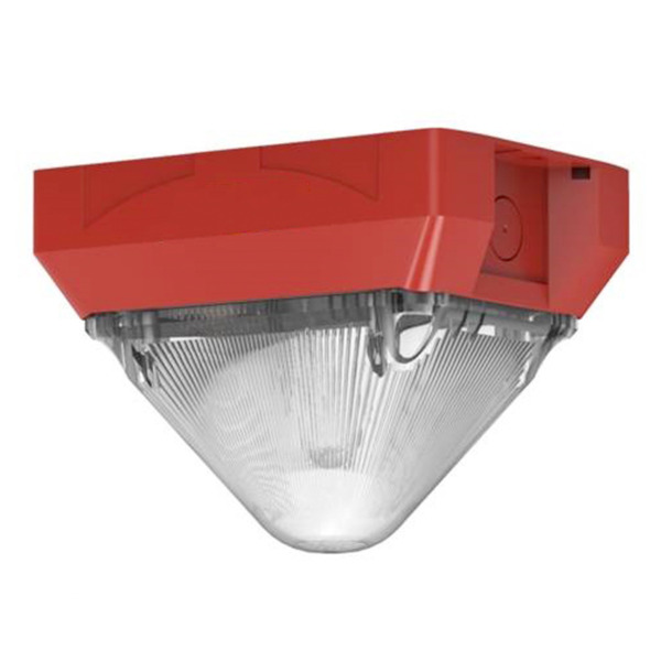 NOTIFIER PY-X-M-10-CL Flash piramidal grande con lente transparente EN54/23