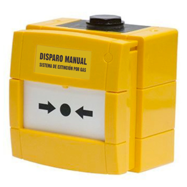 NOTIFIER W3A-Y000SG-K013-65 Pulsador KAC Disparo de Extinción EN-12094-3. IP65. Color Amarillo
