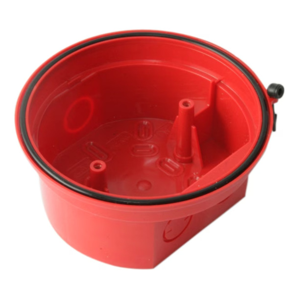 NOTIFIER WRR Zócalo IP65 con base alta roja para dispositivos óptico-acústicos. Incl. B501AP (1)
