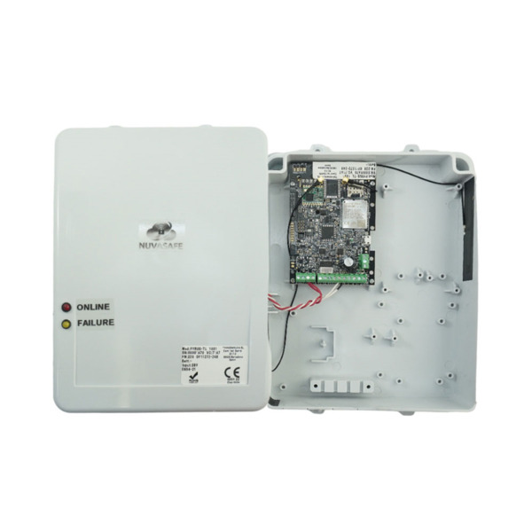 Nuvasafe DEM-1345 PYRUS-TL Transmisor de alarma Nuvasafe DP4. EN 54-21 para centrales de incendio. 4 entradas para transmisión d