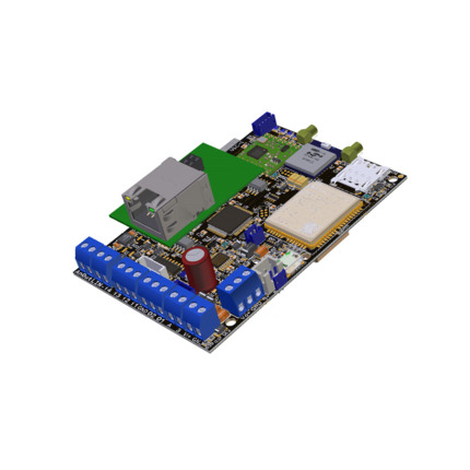 Comprar Nuvasafe DEM-1370 NS-CIRRUS-TLE Módulo IoT de comunicaciones NuvaSafe Cirrus-TLE. Comunicador de alarma para CRA con conexión Ethernet y backup LoRa. Integra transmisor GPRS o NB-IoT (TLE) con conectores MMCX y antenas. Ofrece 3 entradas, 2 salid