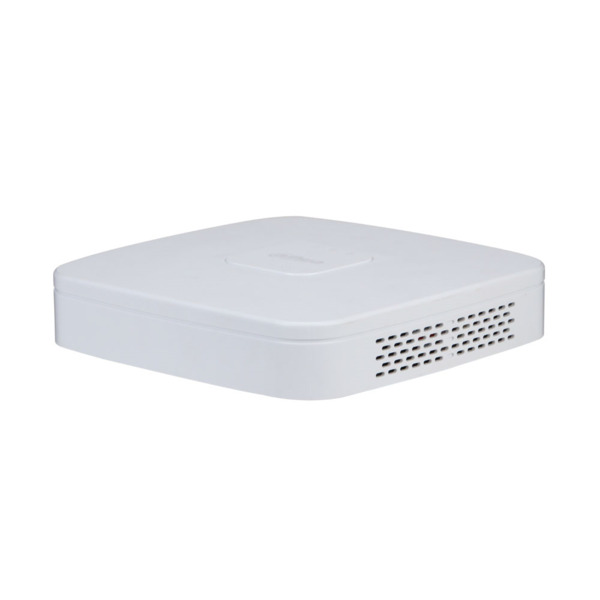 NVR IP Dahua de 4 canales 4K/8MP. Smart H.265+/Smart H.264+/H.265/H.264. Audio bidireccional. Reproducción de hasta 4 canales. R