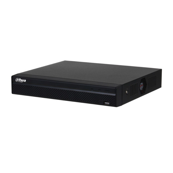 NVR IP Dahua de 4 canales 4K/8MP. Smart H.265+/Smart H.264+/H.265/H.264. Audio bidireccional. Reproducción de hasta 4 canales. R