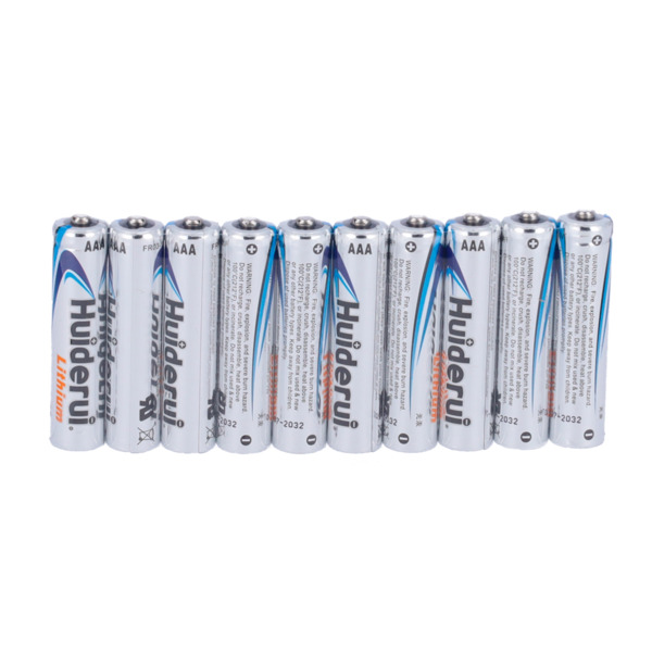 OEM 10XBATT-AAA-FR03 Huiderui - Pack de pilas AAA / FR03 / 24LF - 10 unidades - Voltaje 1.5 V - Litio - Capacidad nominal 1000 m (3)