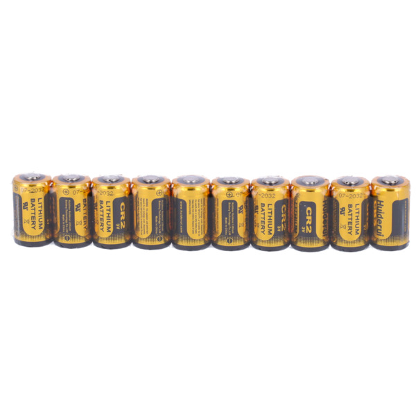 OEM 10XBATT-CR2 Huiderui - Pack de pilas CR2 - 10 unidades - Voltaje 3.0 V - Litio - Capacidad nominal 850 mAh - Compatible con (3)
