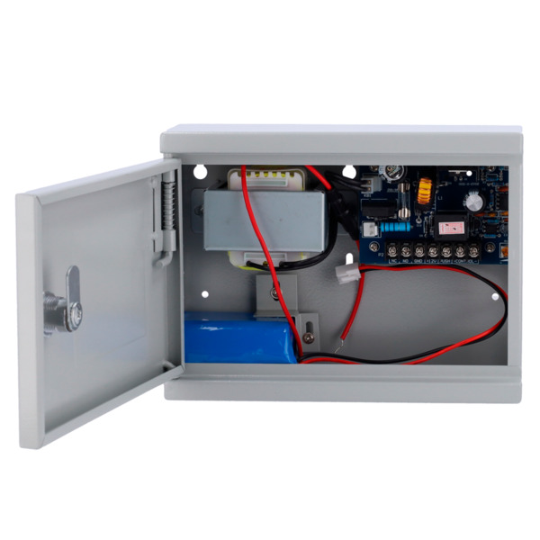 OEM AC-12DC2A-BAT Alimentador para control de acceso - Configurable NO/NC - Salida DC 13.5V / 2A - Caja de metal con cerradura - (3)