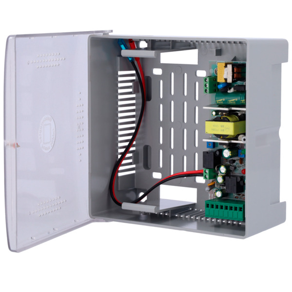OEM AC-12DC3A-P Alimentador para control de acceso - Configurable NO/NC - Salida DC 13.5V / 3A - Caja de plástico - Apto para ba