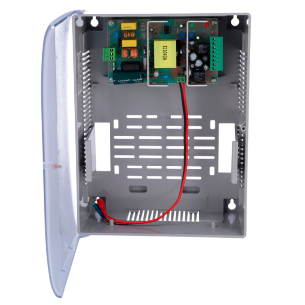 OEM AC-12DC5A-BAT17AH-P Alimentador para control de acceso - Configurable NO/NC - Salida DC 12.5-13.8V / 5A - Caja de plástico - (3)