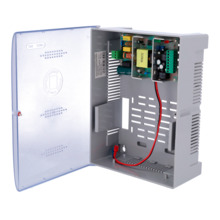 OEM AC-12DC5A-BAT17AH-P Alimentador para control de acceso - Configurable NO/NC - Salida DC 12.5-13.8V / 5A - Caja de plástico -