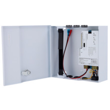 OEM AC-12DC5A-BAT7AH Alimentador para control de acceso - Configurable NO/NC - Salida DC 11-14V / 5A - Caja de metal con cerradu