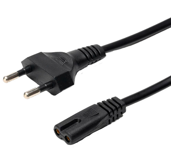 OEM AC-EU-C7 Cable a enchufe - Adaptador de CA - Compatible con enchufes Tipo F - 250VAC / 2.5A - 150cm de largo (1)