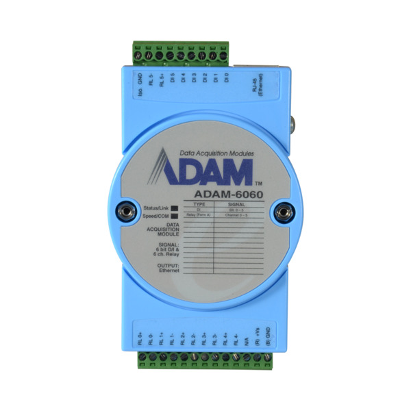 OEM ADAM-6060-B Módulo de adquisición y control de datos - 6 entradas digitales / 6 salidas de relé - Protocolos: Modbus/TCP, TC (7)