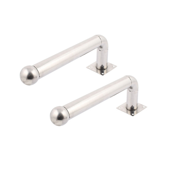 OEM ALF-30L Soporte para barrera modelo L - 2 unidades - Acero inoxidable - Compatible con detectores de 2 haces - Compatible co
