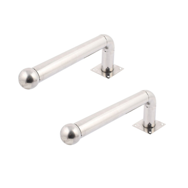 OEM ALF-50L Soporte para barrera modelo L - 2 unidades - Acero inoxidable - Compatible con detectores de 3/4 haces - Compatible