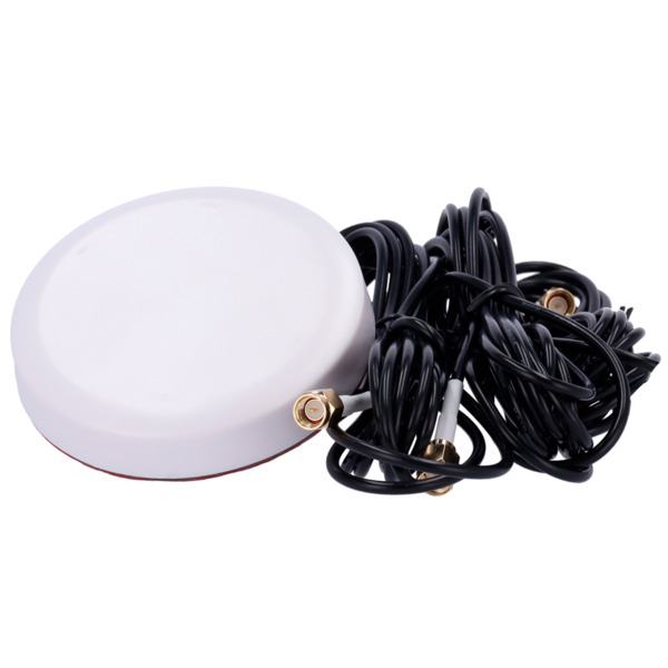 OEM ANT-4G24G-03D-G-O-ORV-W Antena Blanca 4G con GPS y Wi-Fi - Frecuencia 4G 824-2700MHz - Conector SMA Macho - Montaje en techo