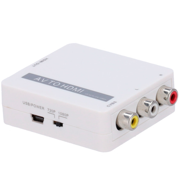 OEM AV-HDMI-CONVERTER Convertidor AV a HDMI - 1 entrada AV - 1 salida HDMI - Resolución de salida 1080p - Resolución de entrada