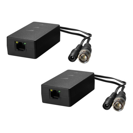 Comprar OEM BA607PV-HD Transceptor pasivo por par trenzado - Optimizado para HDTVI, HDCVI y AHD - 1 canal de vídeo y alimentación - Conector RJ45 (UTP), BNC y Jack - Alcance: 200 ~ 400 m - 2 unidades, emisor y receptor