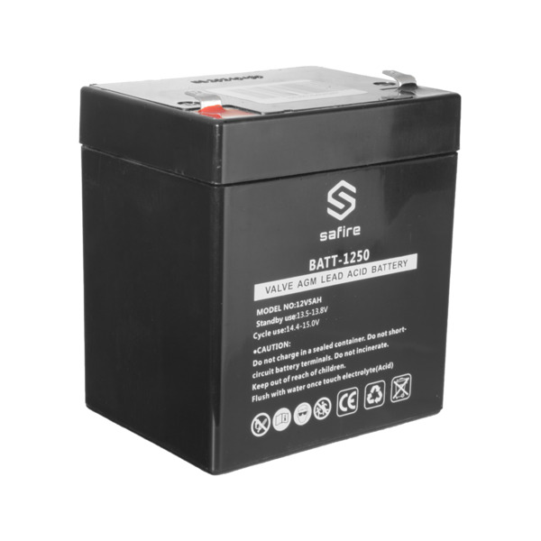 OEM BATT-1250 Batería recargable - Tecnología plomo ácido AGM - Voltaje 12 V - Capacidad 5.0 Ah - 105 x 90 x 70 mm / 1630 g - Pa (1)
