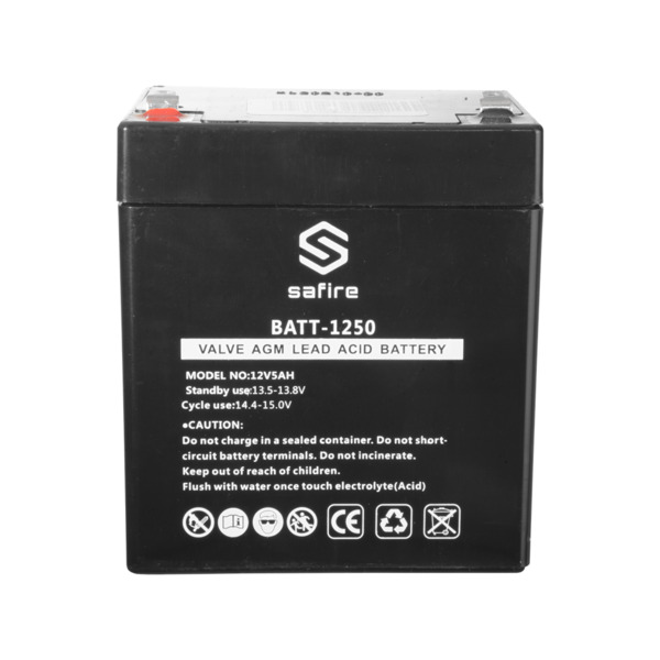 OEM BATT-1250 Batería recargable - Tecnología plomo ácido AGM - Voltaje 12 V - Capacidad 5.0 Ah - 105 x 90 x 70 mm / 1630 g - Pa (3)