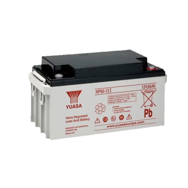 OEM BATT-1265-P Yuasa NP65-12I - Batería recargable - Tecnología plomo ácido AGM - Voltaje 12 V / Capacidad 65 Ah - 174 x 350 x