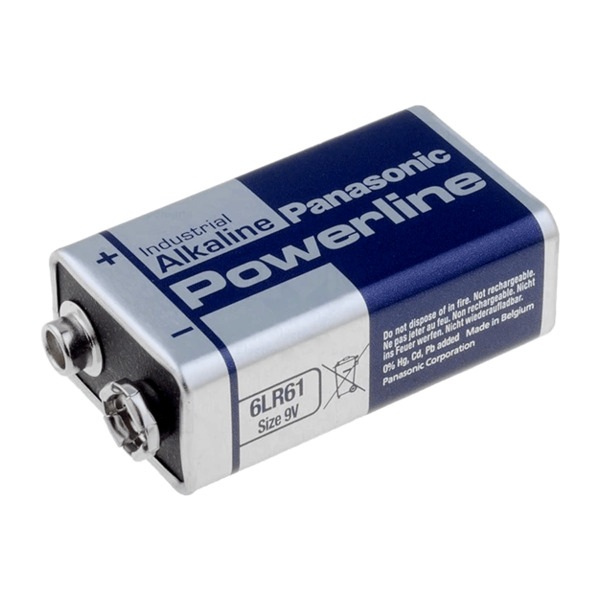 OEM BATT-6LR61 Panasonic - Pila PP3 / 6LR61 - Voltaje 9.0 V - Alcalina - Capacidad nominal 510 mAh - Compatible con productos de (1)