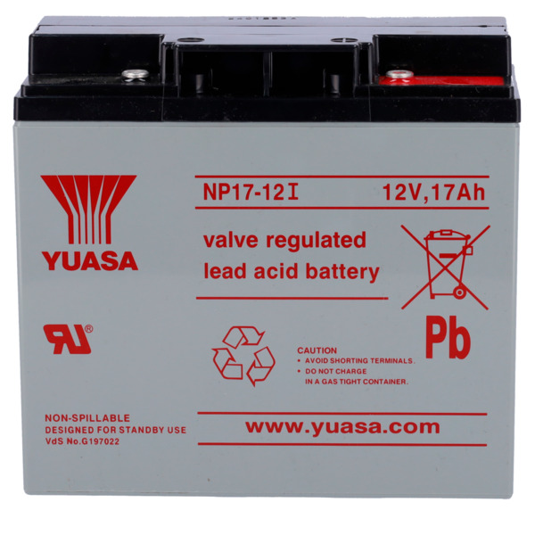 OEM BATT-NP17-12 Yuasa NP17-12I - Batería recargable - Tecnología plomo ácido AGM - Capacidad 17 Ah / 12 V - 167 x 76 x 181 / 6. (1)