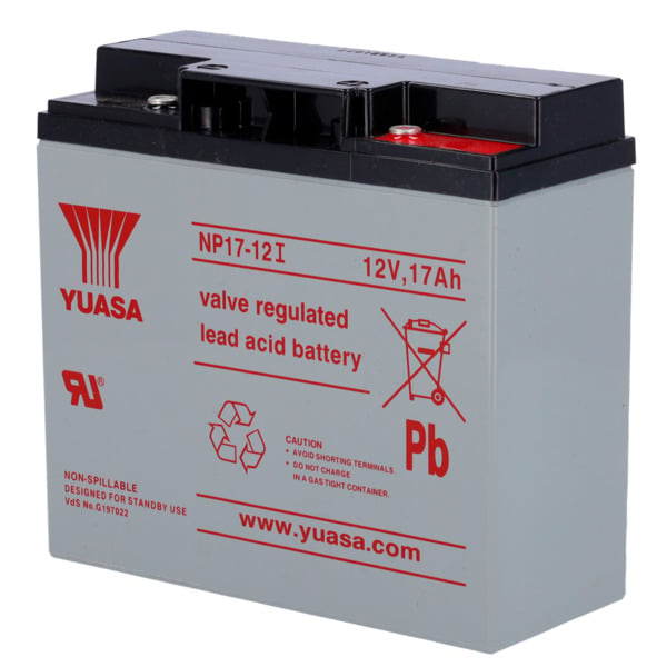 OEM BATT-NP17-12 Yuasa NP17-12I - Batería recargable - Tecnología plomo ácido AGM - Capacidad 17 Ah / 12 V - 167 x 76 x 181 / 6.