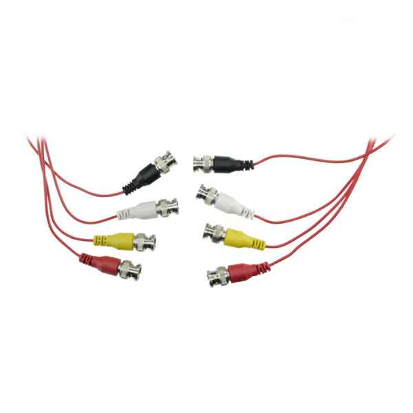 OEM BNC4-45 Cable preparado múltiple - BNC macho a BNC macho - 4 enlaces coaxial - Longitud 1,5 m - Para conexión de Balun a DVR (1)