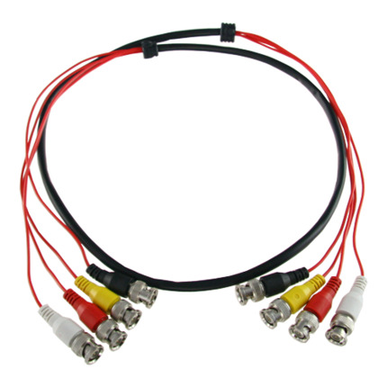 Comprar OEM BNC4-45 Cable preparado múltiple - BNC macho a BNC macho - 4 enlaces coaxial - Longitud 1,5 m - Para conexión de Balun a DVR - Compatible con BA614P y PV3208PH