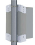 OEM BOXPOLE-4030 Soporte de poste y pared - Rango diámetro 90-100 Ø  - 2 piezas - Compatible con BOX-403017-IP65 y BOX-403022-IP (2)