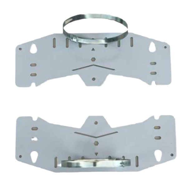 OEM BOXPOLE-4030 Soporte de poste y pared - Rango diámetro 90-100 Ø - 2 piezas - Compatible con BOX-403017-IP65 y BOX-403022-IP