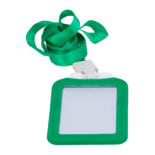 OEM CARD-HOLDER-V-GREEN Porta-tarjetas - Disposición vertical - Láminas de plástico protectoras - Fabricado en silicona - Color