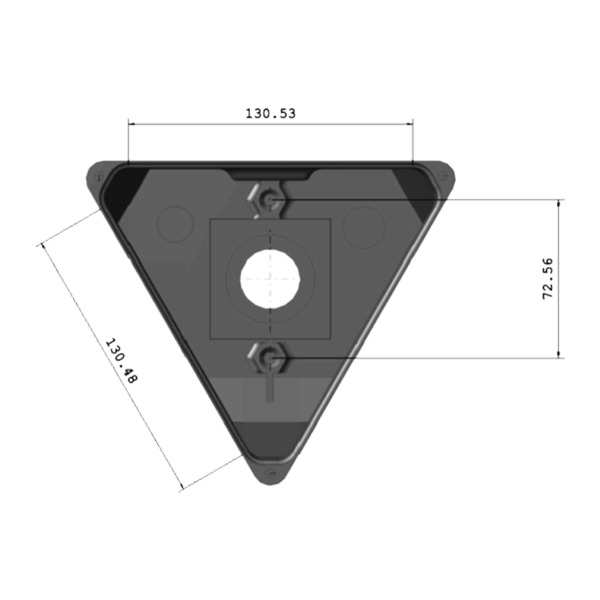 OEM CBOX-3F180 Soporte de pared o poste triangular - Apto para uso exterior - Permite situar el paso interno de cableado en su i (1)