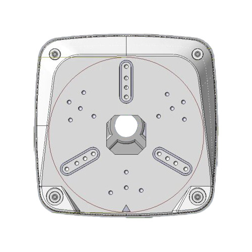 OEM CBOX-HQ128 Caja de conexiones inclinada 11 grados - Apta para uso exterior - Fabricada en plástico - Color blanco - 135 mm ( (1)