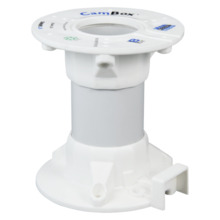 OEM CBOX-ST10 Soporte techo - Altura 10 cm x 10 (Ø) cm - Apto para uso en interior y exterior - Color blanco - Fabricado en plás
