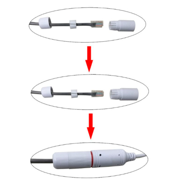 OEM CON-ACC-W Cubierta - Conector RJ45 -  Admite cables entre 14~26AWG - Longitud de pelado 5~6 mm - Impermeable - Precio unitar (1)
