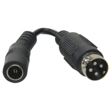 OEM CON-DC-HIK Adaptador DC - 105 mm de largo - Conector hembra Mini Din - Conector macho estándar - Adapta alimentador estándar
