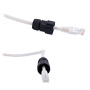 OEM CON-RJ45-GLAND-W-BLACK Conector con Racor - Conector entrada RJ45  - Conector salida RJ45 - Compatible UTP CAT 6 - IP68 - Co (8)
