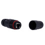 OEM CON-RJ45-GLAND-W-BLACK Conector con Racor - Conector entrada RJ45  - Conector salida RJ45 - Compatible UTP CAT 6 - IP68 - Co (6)