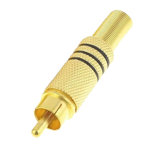 OEM CON117 Conector - RCA macho para soldar - Cable paralelo audio - Para cables de Ø 6mm - Recubrimiento anticorrosión - 10g (1)