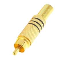 OEM CON117 Conector - RCA macho para soldar - Cable paralelo audio - Para cables de Ø 6mm - Recubrimiento anticorrosión - 10g
