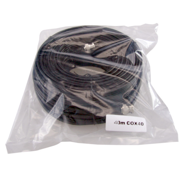 OEM COX40 Cable combinado RG59 + DC - Conector BNC - 40 metros - Vídeo - Alimentación - Bajas pérdidas (1)