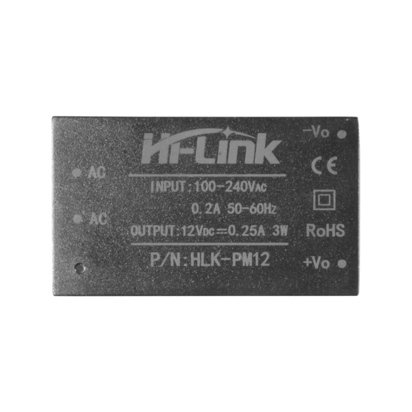 OEM DC12025 Alimentador electrónico - 12 V / 250 mA - Reducidas dimensiones - Dimensiones 34 (Al) x 15 (An) x 20 (Fo) mm - 20 g (3)