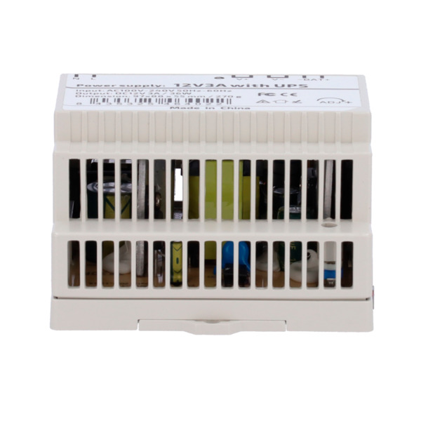 OEM DC12V3A-DIN-UPS-P Fuente de alimentación con función UPS - Salida DC 12 V 3 A / 36 W - Voltaje entrada AC 100V ~ 240V 50Hz-6 (5)