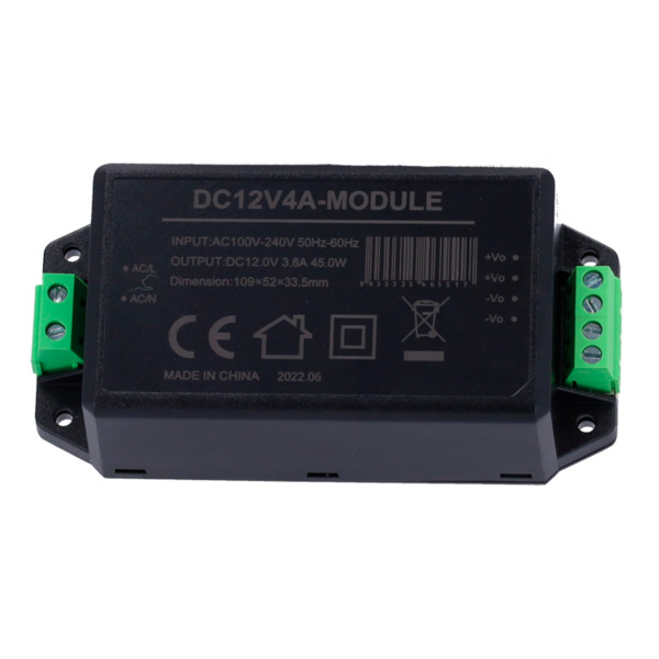 OEM DC12V4A-MODULE Adaptador de Corriente  - Salida DC 12 V 3.8 A  - Entrada  AC100-240 V 50/60 HZ - 109 x 52 x 33.5 mm - Protec (1)
