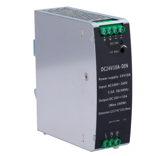 OEM DC24V10A-DIN Fuente de alimentación conmutada - Salida DC 24 V 10 A / 240 W - 2 salidas - Voltaje entrada 90 V ~ 264 V - 100 (3)