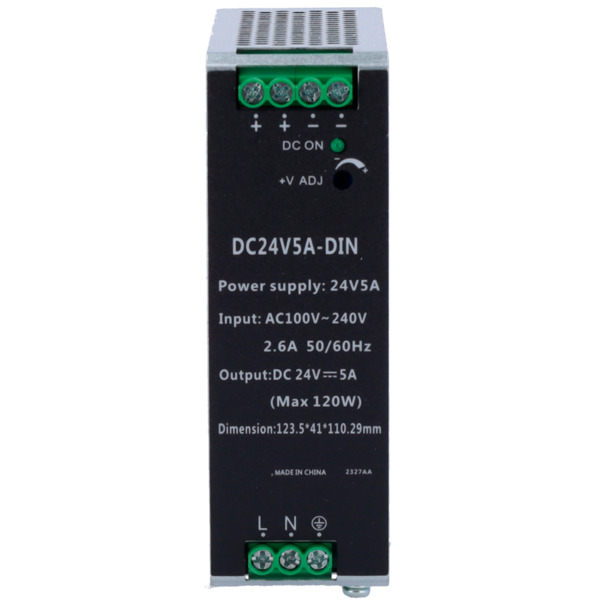 OEM DC24V5A-DIN Fuente de alimentación conmutada - Salida DC 24 V 5 A / 120 W - 2 salidas - Voltaje entrada 100 V ~ 240 V - 123. (1)