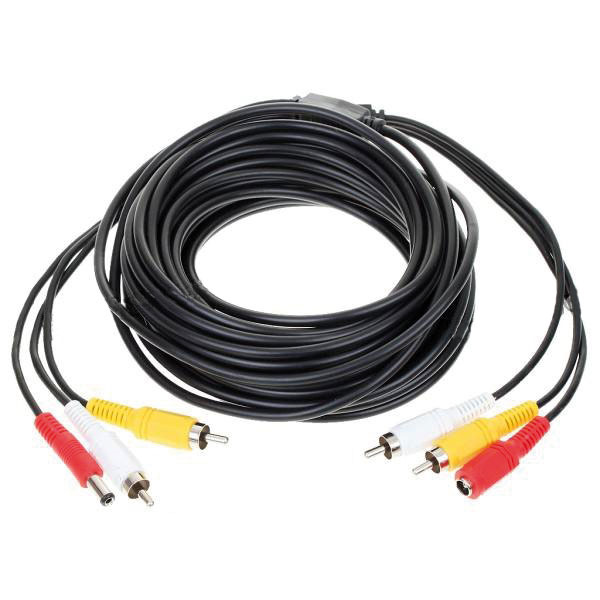 OEM DEM-1052 DEM-1052 Cable coaxial alargador para señales de vídeo, audio y alimentación. 10 metros.
