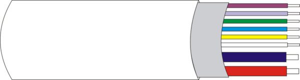 OEM DEM-1310 DEM-1310 Rollo 100 mts. Cable funda apantallado de 2 x 0,75 + 8 x 0,18.